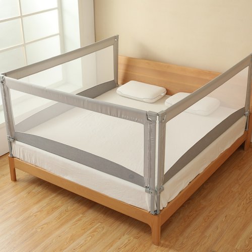 Zábrana na postel Monkey Mum® Economy - 150 cm - světle šedá