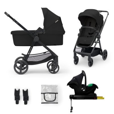 KINDERKRAFT Kombikinderwagen 4in1 Newly Classic Black + Mink PRO