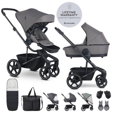 EASYWALKER Kombi-Kinderwagen Harvey⁵ Pebble Grey XXL RWS