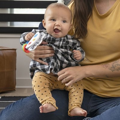 BABY EINSTEIN Tamburína s chrastítkem 3m+