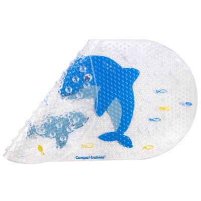 CANPOL BABIES Antypoślizgowa mata do kąpieli Love&Sea blue