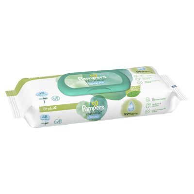 Chusteczki nawilżane PAMPERS Harmonie Aqua Plastik Bezpłatnie 4x48 szt. = 192 szt