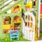 RoboTime Rompecabezas 3D de madera Miniatura de casa Primavera floreciente