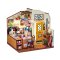 RoboTime Puzle 3D de madera Miniatura de casa de muñecas Cocina acogedora
