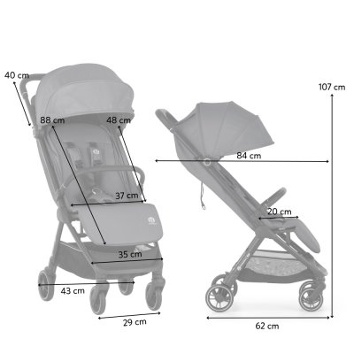 PETITE&MARS Kočárek sportovní Zip Velvet Grey