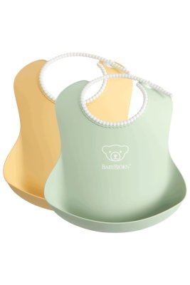 BABYBJÖRN Bib Baby 2 db púder sárga/púderzöld