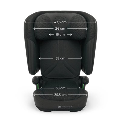KINDERKRAFT Autosedačka skládací Unity 2 I-Size (100-150 cm) Black