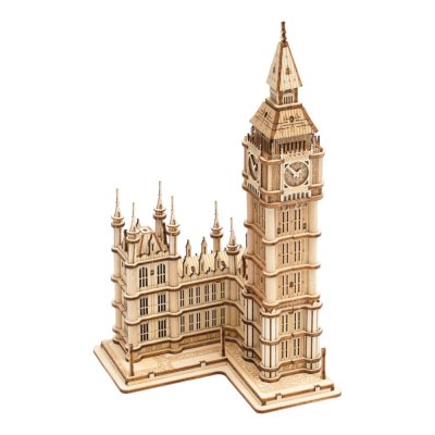 RoboTime Drewniane puzzle 3D Big Ben świecący