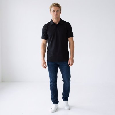 Polo da uomo KR sottile Outlast® - nero