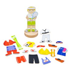 Bigjigs Toys Puzzle magnétique d'habillage activités sportives