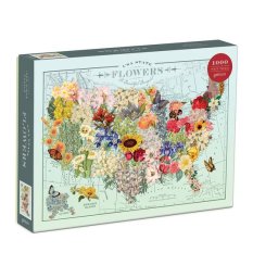Galison Flowers of the USA 1000 Piece Puzzle
