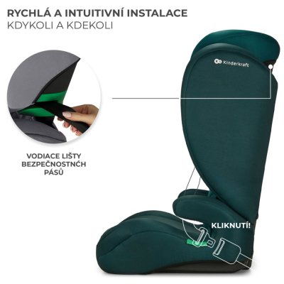 KINDERKRAFT Seggiolino auto i-Spark i-Size 100-150 cm Verde