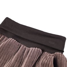 Kalhoty manšestr lem - hnědá