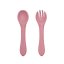 PETITE&MARS Set da pranzo in silicone TAKE&MATCH 3 pezzi Rosa antico 6m+