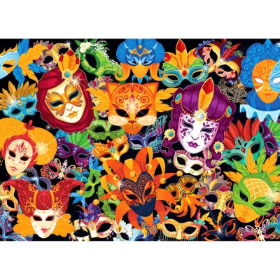 Brain Tree Puzzle Magiska masker 500 bitar