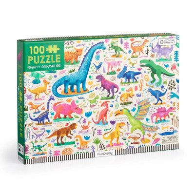 Puzzle Mudpuppy Dinozauri puternici 100 piese