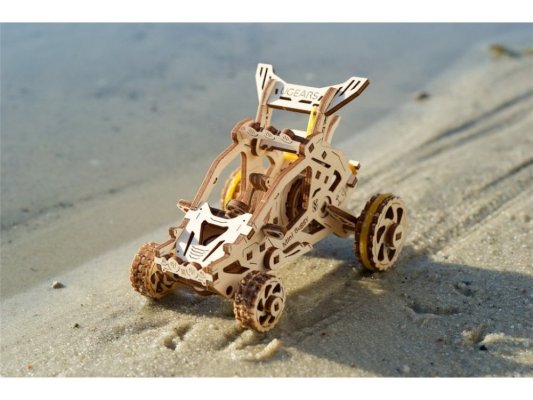 Ugears 3D Drewniane Puzzle Mechaniczne Mini Buggy