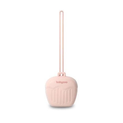 BABYONO Silikonhülle für Schnuller rosa 0m+