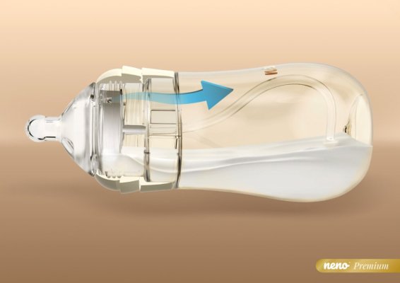 NENO Mio Babyflasche 3in1 - braun 6m+