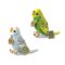 Rappa Plüsch Wellensittich 12 cm ECO-FRIENDLY 2er-Set