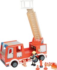 small foot Camion de pompiers en bois