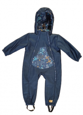 Monkey Mum® Baby Softshell Winter Jumpsuit with Sherpa - Bedtime Story and Bear - size 86/92