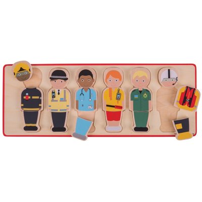 Puzzle d'encastrement Bigjigs Toys équipe de secours