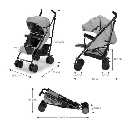 KINDERKRAFT Sportwagen Siesta Ash grey