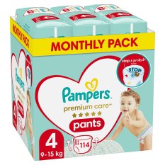 PAMPERS Premium Care Mutandine per pannolini taglia 4 (9-15 kg) 114 pz