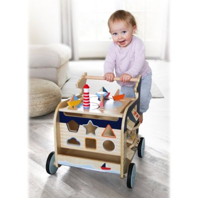 small foot Houten Loopwagen Walvis