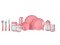 MEPAL Children's dining set Mio 3 pcs Pink