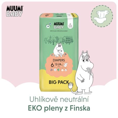 MUUMI Baby 6 Junior 12-24 kg (54 Stück), Öko-Windeln