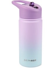 SKIP HOP Fľaša so slamkou nerezová Wander - ombré purple, 450ml