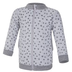 Sweat-shirt doublé LESK Outlast® - chiné gris pois gris/rose bébé
