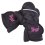 Guanti con pollice Outlast® - nero-ricamo rosa