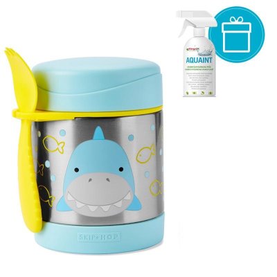 SKIP HOP Zoo Thermos for food with spoon/fork Shark 325 ml, 3+ + AQUAINT 500 ml