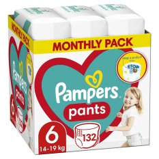 PAMPERS Activ Baby-Dry Pants Engångsblöjbyxor 6 (15+ kg) 132 st - MÅNADSLAGER