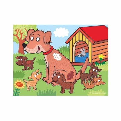 Dino Holzbausteine Haustiere 12 Stk.