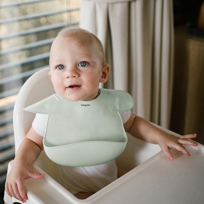 BABYONO Silikon-Lätzchen - Salbei
