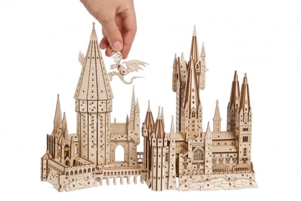 Ugears Drewniane Puzzle Mechaniczne 3D Zamek Hogwart, Harry Potter