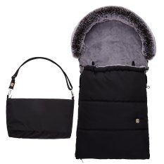 Śpiworek DE LUXE 5-punktowy Outlast® - czarny/szary