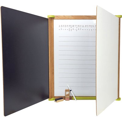 Jeujura Holz-Dreifach-Multifunktionstafel 153x66 cm mit Zubehör