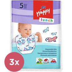 3x Bavaglini usa e getta BELLA HAPPY (5 pz)