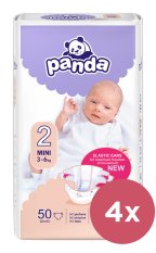 4x BELLA PANDA Mini 50 piezas (3-6 kg) - pañales desechables