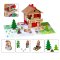 Jeujura Jeu de construction en bois 215 pièces Grand chalet alpin