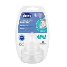 CHICCO Smoczek do butelki Perfect Easy/Perfect 5/Well-Being fizjologiczny szybki przepływ 4m+ 2 szt.