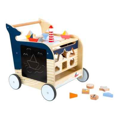 small foot Houten Loopwagen Walvis