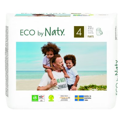 ECO BY NATY PANTS Einwegwindelhöschen 4 (8-15 kg) 22 Stk