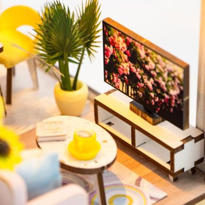 2Kids Toys Układanka 3D Podpórka do książek Miniatura domku Różowy mezonet
