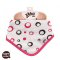 KIKKO Bib/scarf bamboo Spirals&Bubbles, magenta bubbles 1 pc